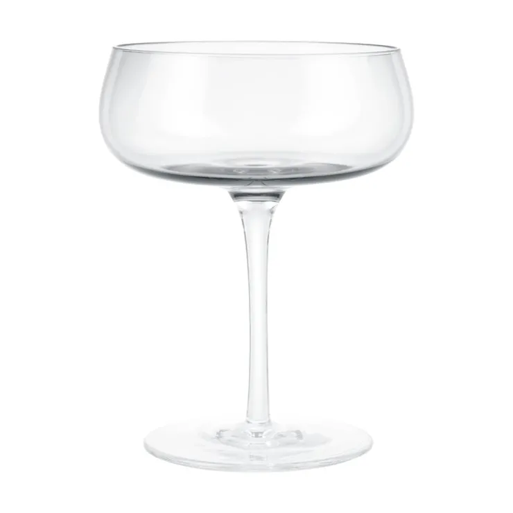 New Blomus BELO Champagne Saucer Glasses - 7 Ounce - Set of 2 - Clear Glass