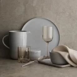 New Blomus Ceramic Stoneware Snack Plates Set of 4 - SABLO