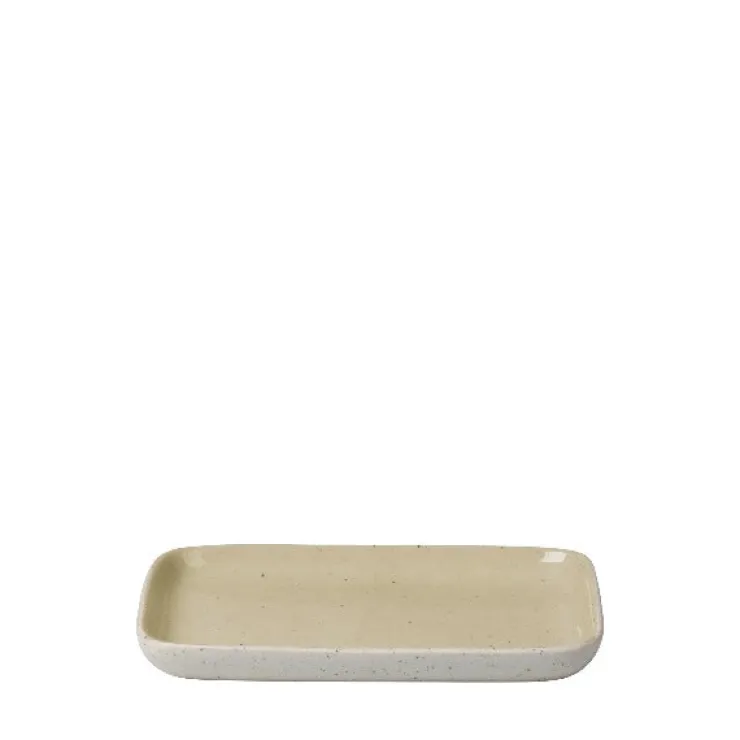 New Blomus Ceramic Stoneware Snack Plates Set of 4 - SABLO