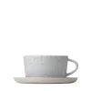 Sale Blomus Ceramic Stoneware Tea Cups and Saucers - Set of 2 - SABLO