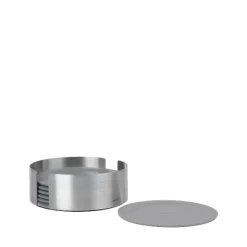 Hot Blomus Coasters With Stainless Steel Holder - Round