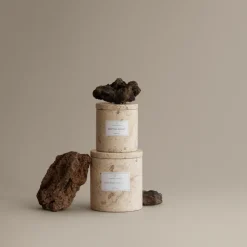 Outlet Blomus FRABLI Scented Candle With Travertine Container