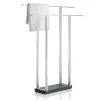 Clearance Blomus Free Standing Towel Rack - Wide - Polished