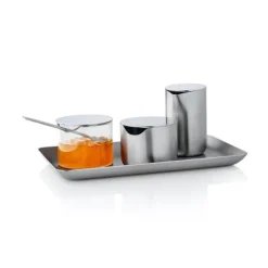 Clearance Blomus Glass Condiment Server with Stainless Steel Lid