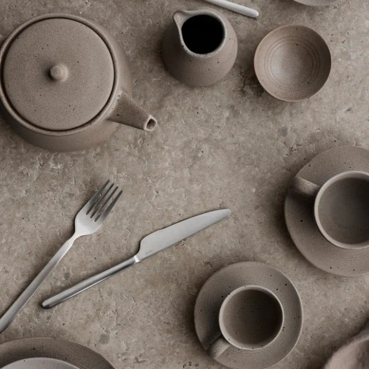 Sale Blomus KUMI Stoneware Espresso Cups With Saucers - Set of 2