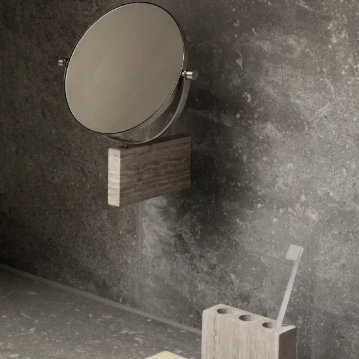 Clearance Blomus LAMURA Marble Wall-Mounted Vanity Mirror