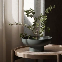 Discount Blomus MIYABI Ceramic Vase - Low With Flower Grid