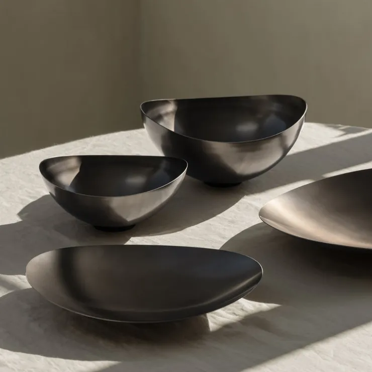 Clearance Blomus ONDEA Bowl/Tray Burnt Metal Finish - Stainless Steel