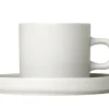 Hot Blomus PILAR Coffee Cups with Saucers, 7 oz, Set of 2