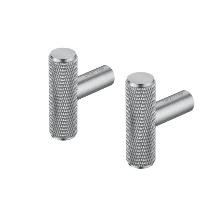 Best Blomus ROF Bar Shaped Wall Hook Cabinet Knob - Set of 2