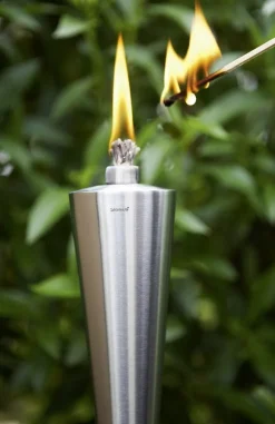 Sale Blomus Stainless Steel Outdoor Garden Torch - Cone + Caps Set of 3