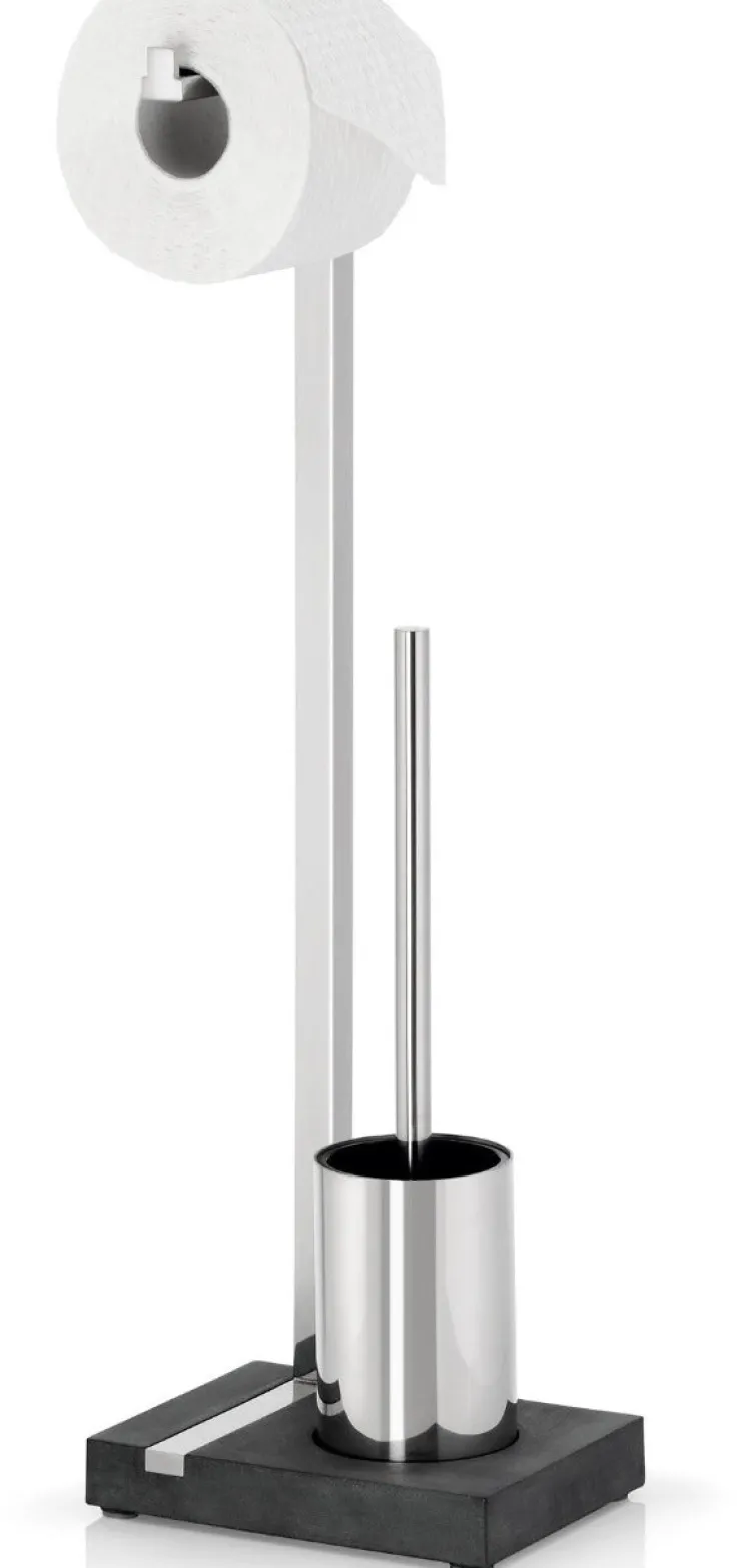 Sale Blomus Toilet Butler With Short Brush Holder - 1 Roll Polished