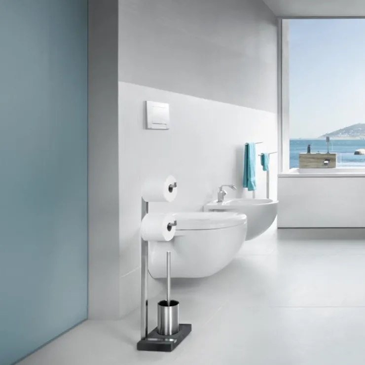 Fashion Blomus Toilet Butler With Short Brush Holder - 2 Roll Polished