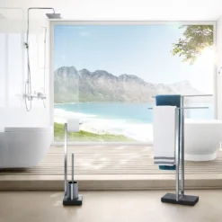 Sale Blomus Toilet Butler With Short Brush Holder - 1 Roll Polished