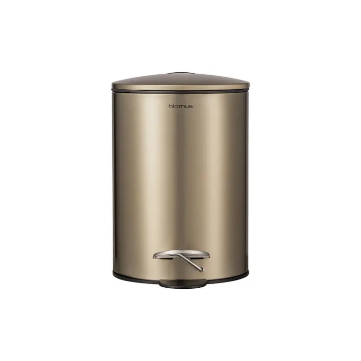 New Blomus TUBO Pedal Bin Wastepaper Basket - Metallic